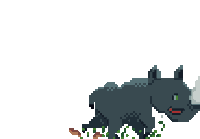 Gif animé rhinocéros marche
